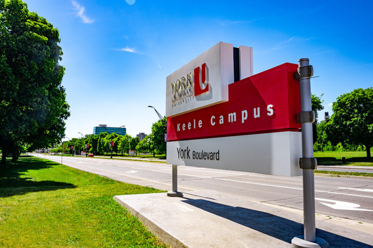 Photo of York University Keele Campus York Boulevard sign