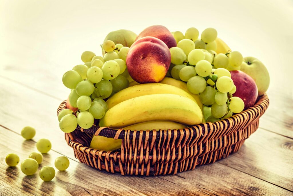 fruits in brown wicker basket