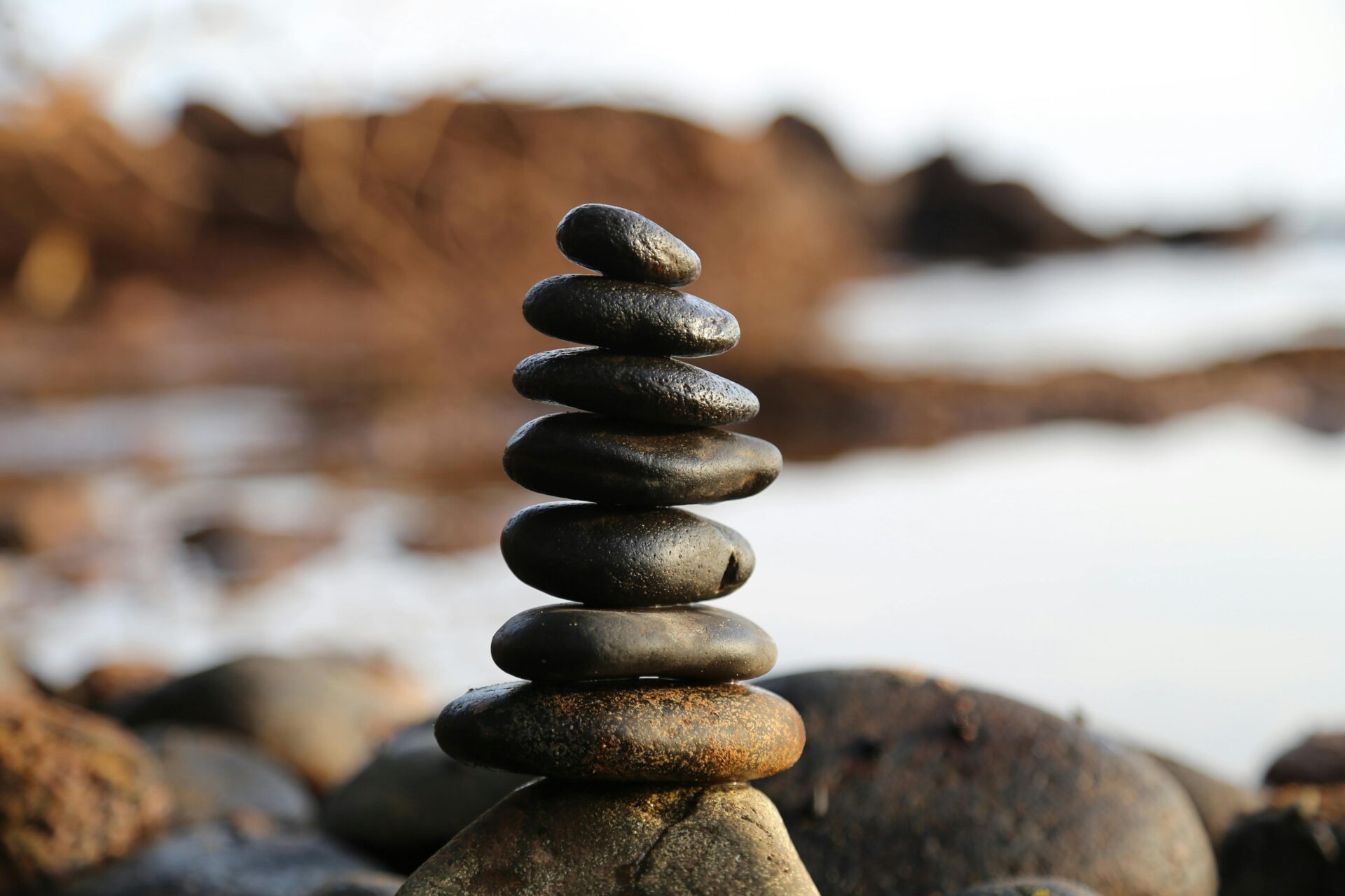 Stones stacked on top of one another