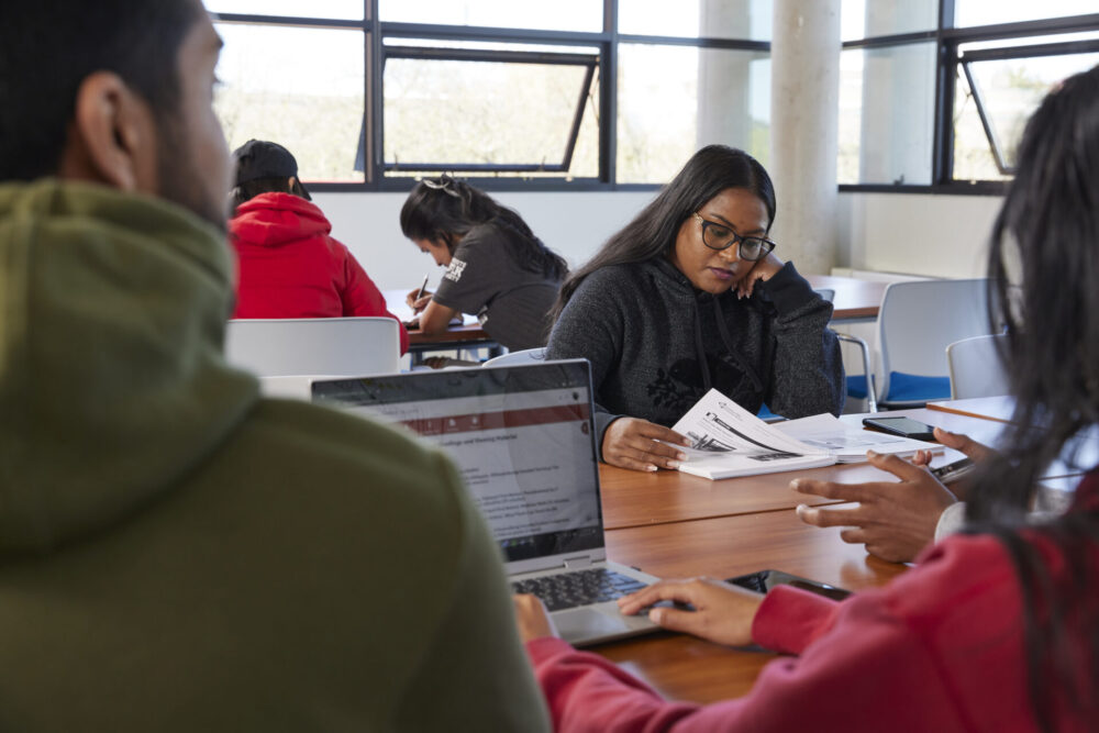 Students studying