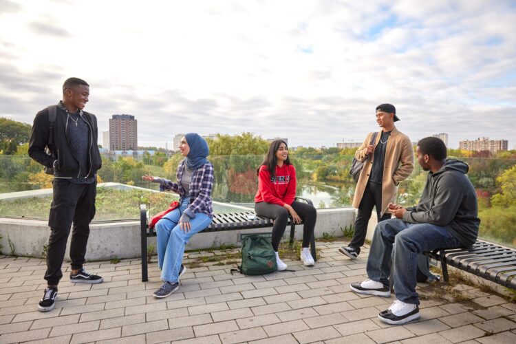 People sitting talking to one another