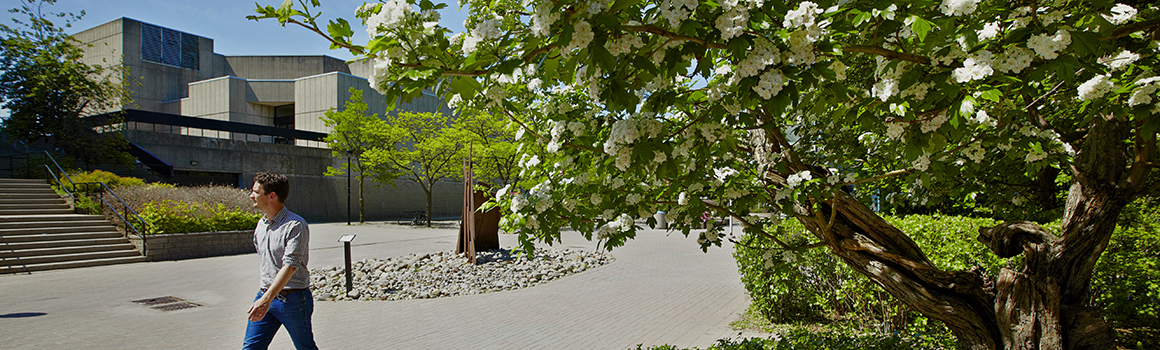 Person walking on campus