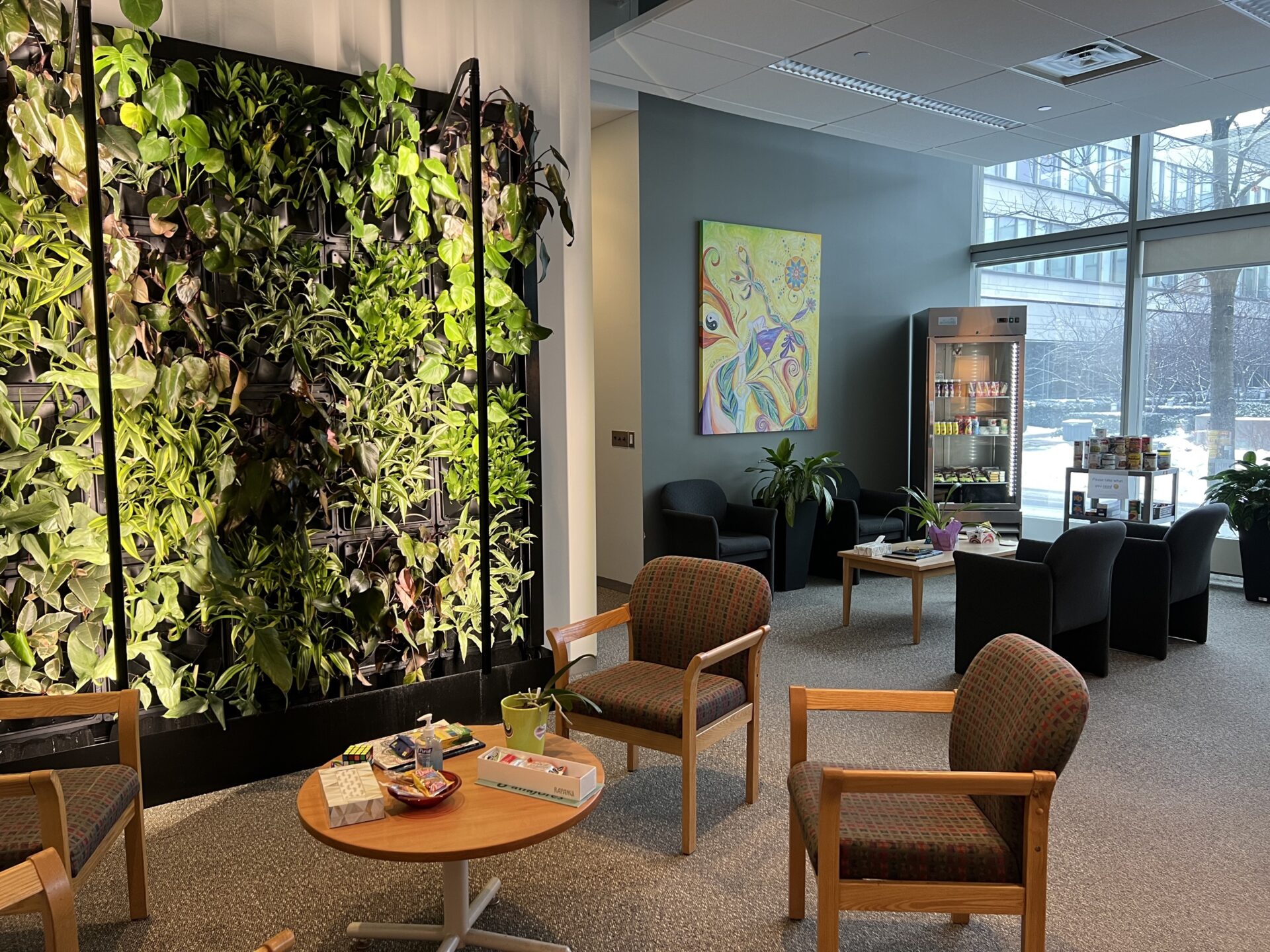 Waiting area of Student Counselling, Health & Well-being